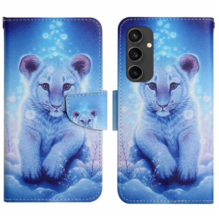 E-shop ART Peňaženkový kryt pre Samsung Galaxy S24 FE 5G SNOW LEOPARD