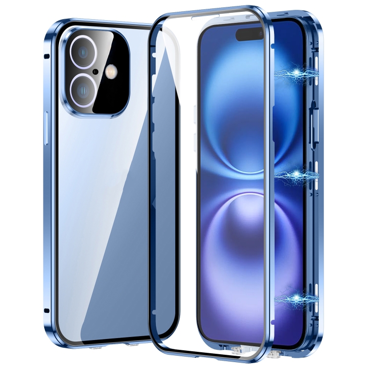 E-shop Magnetický kryt 360 pre Apple iPhone 16 modrý