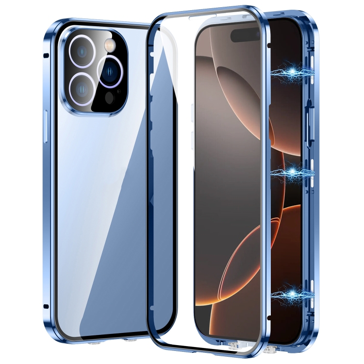 E-shop Magnetický kryt 360 pre Apple iPhone 16 Pro modrý