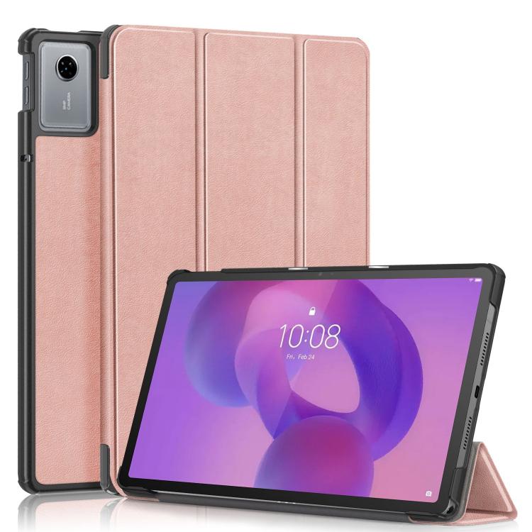 E-shop LEATHER Zaklápací kryt pre Lenovo Idea Tab 11 / Tab K11 Gen2 ružovo-zlatý