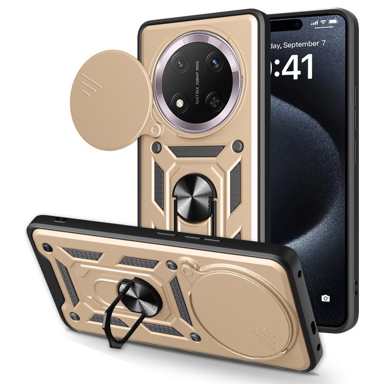 E-shop RING CAMERA Kryt s držiakom pre Honor Magic7 Lite 5G zlatý