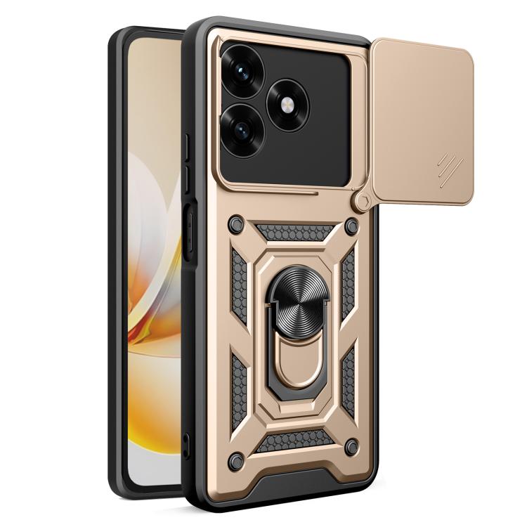 E-shop RING CAMERA Kryt s držiakom pre Honor X5c Plus zlatý