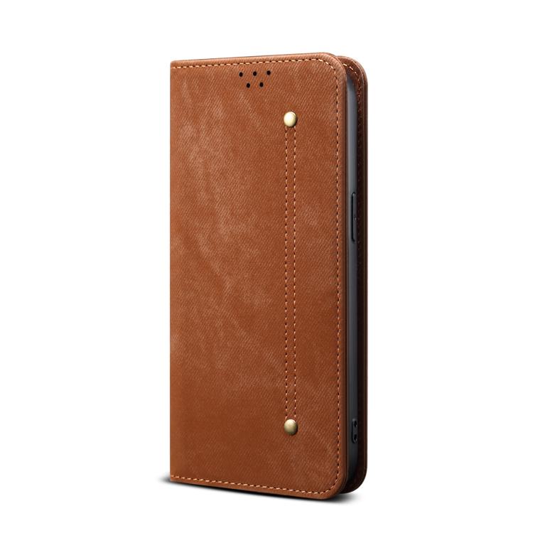 E-shop DENIM Peňaženkový kryt pre Motorola Moto G15 / G15 Power / G17 / G17 Power hnedý