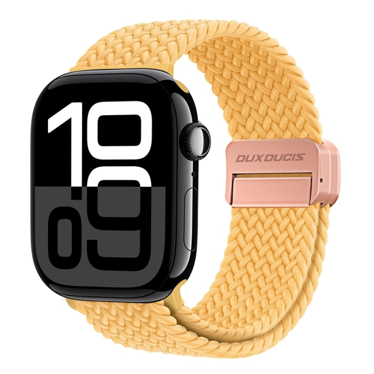 E-shop DUX BRAIDED Nylonový remienok pre Apple Watch 10 / 11 46mm žltý
