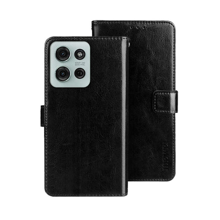 E-shop IDEWEI Peňaženkový kryt Motorola Moto G75 5G čierny