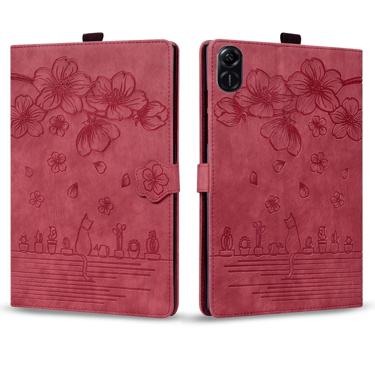 E-shop ART FLOWER Zaklápacie puzdro pre Honor Pad X8a / Honor Pad X8b červené