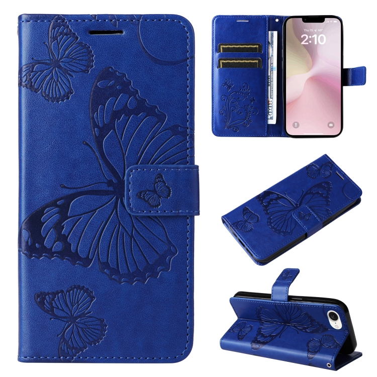 E-shop ART BUTTERFLY Peňaženkový obal pre Apple iPhone 16e / iPhone 17e modrý