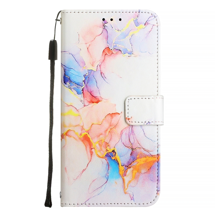 E-shop ART MARBLE Peňaženkový kryt pre Motorola Moto G15 / G15 Power / G17 / G17 Power WHITE ORANGE