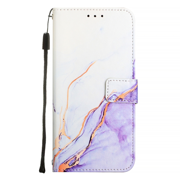 E-shop ART MARBLE Peňaženkový kryt pre TCL 505 WHITE PURPLE