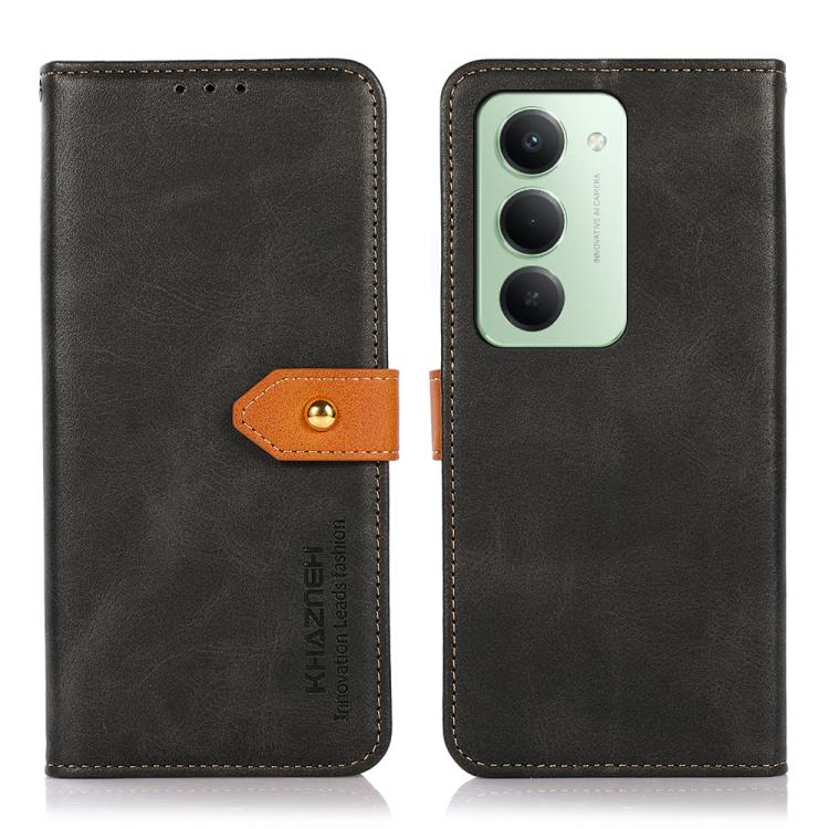 E-shop KHAZNEH DUAL-COLOR Peňaženkový kryt pre Xiaomi Redmi 15 / Redmi 15 5G čierny