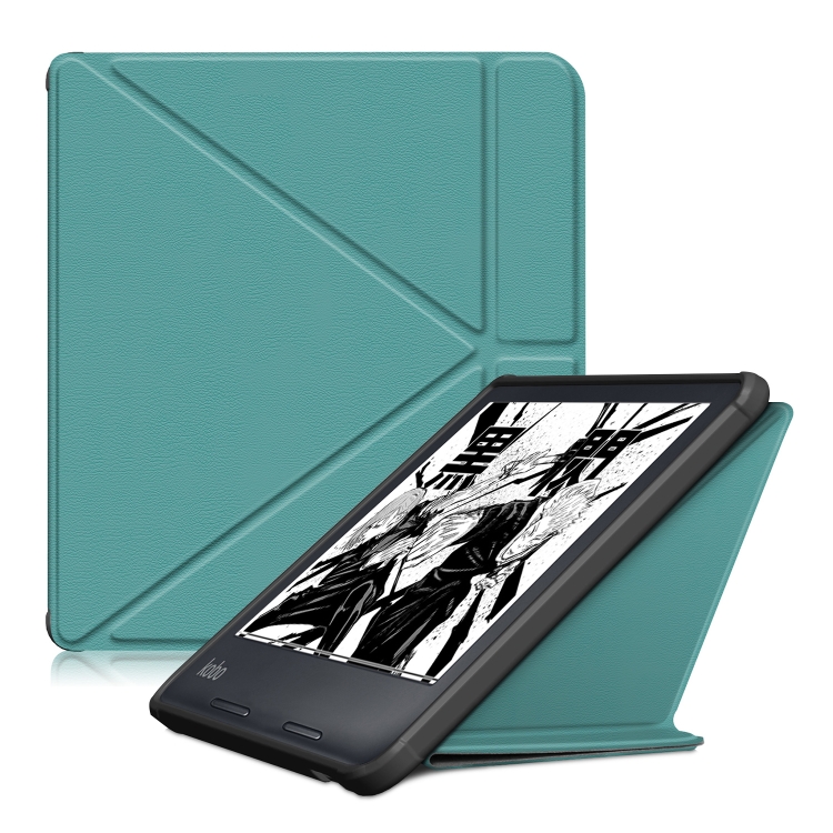 E-shop LEATHER Zaklápací kryt pre Kobo Libra Colour zelený