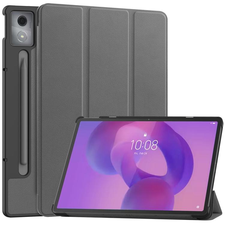 E-shop LEATHER Zaklápací kryt pre Lenovo Idea Tab Pro šedý