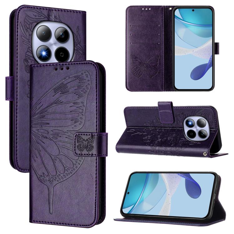 E-shop ART BUTTERFLY Peňaženkový obal pre Xiaomi Redmi Note 15 Pro 5G tmavofialový
