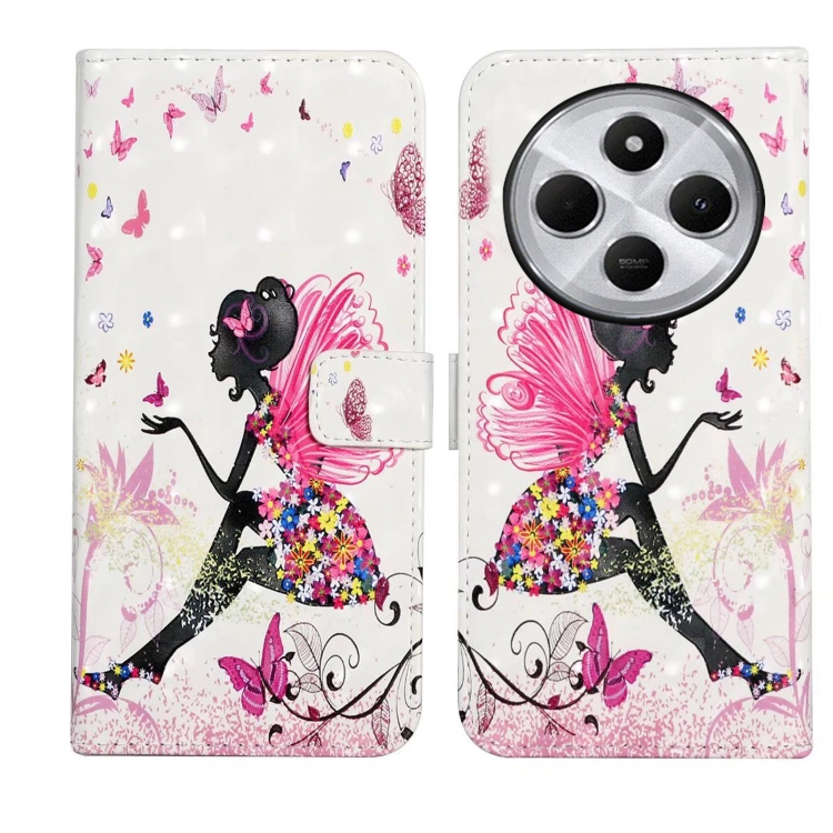 E-shop ART Peňaženkový kryt pre Xiaomi Redmi 14C / Poco C75 FLOWER FAIRY