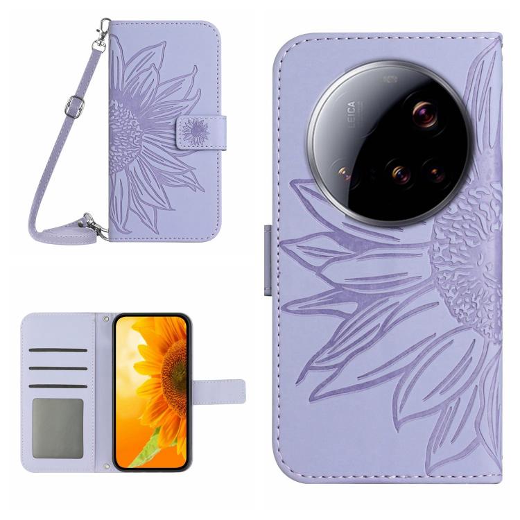 E-shop ART SUNFLOWER Peňaženkový obal so šnúrkou pre Xiaomi 15 Ultra fialový