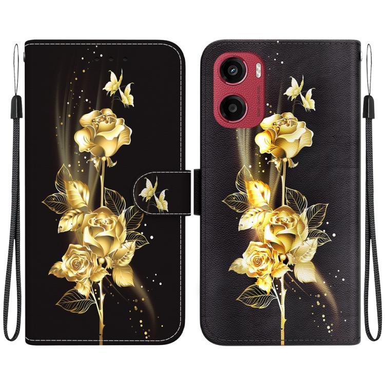 E-shop ART Peňaženkový kryt pre Motorola Moto G05 / Moto E15 GOLD ROSE