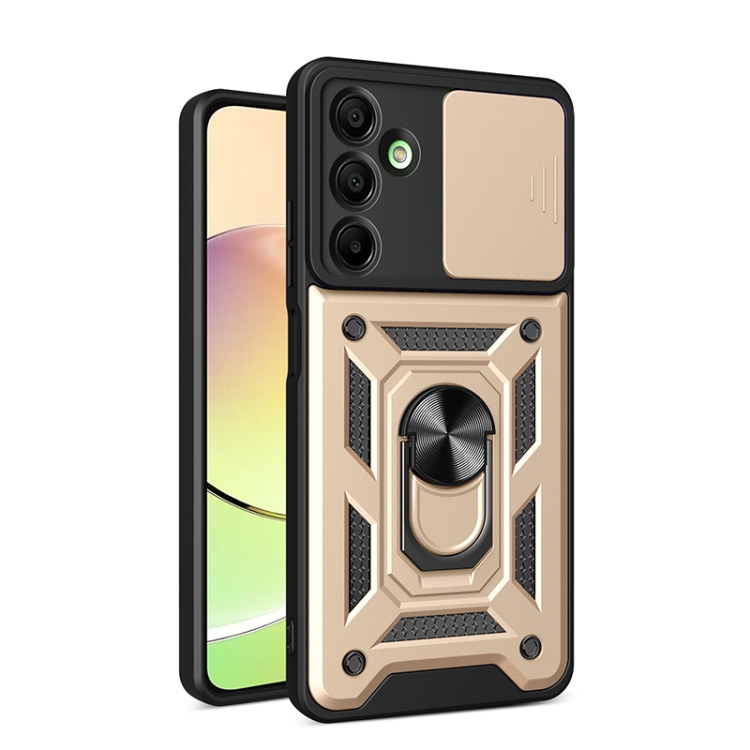 E-shop RING CAMERA Kryt s držiakom pre Samsung Galaxy A16 / A16 5G zlatý