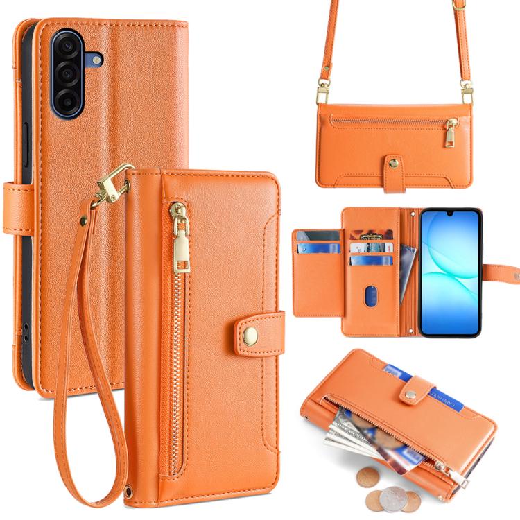E-shop PASTEL Peňaženkové puzdro pre Samsung Galaxy A17 / A17 5G oranžové