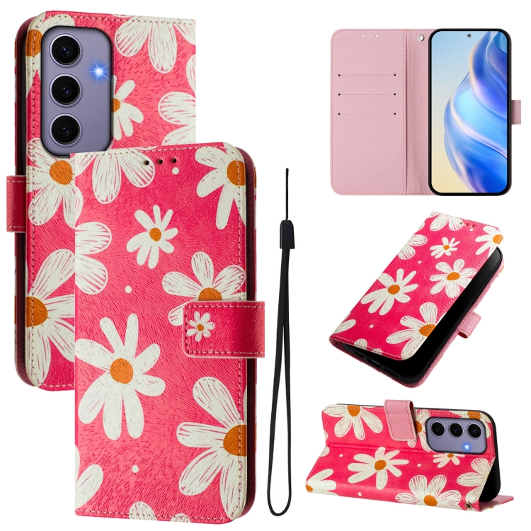 E-shop ART Peňaženkový kryt pre Samsung Galaxy S24 5G PINK DAISY
