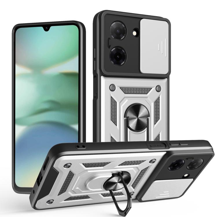 E-shop RING CAMERA Kryt s držiakom pre Xiaomi Redmi A5 strieborný