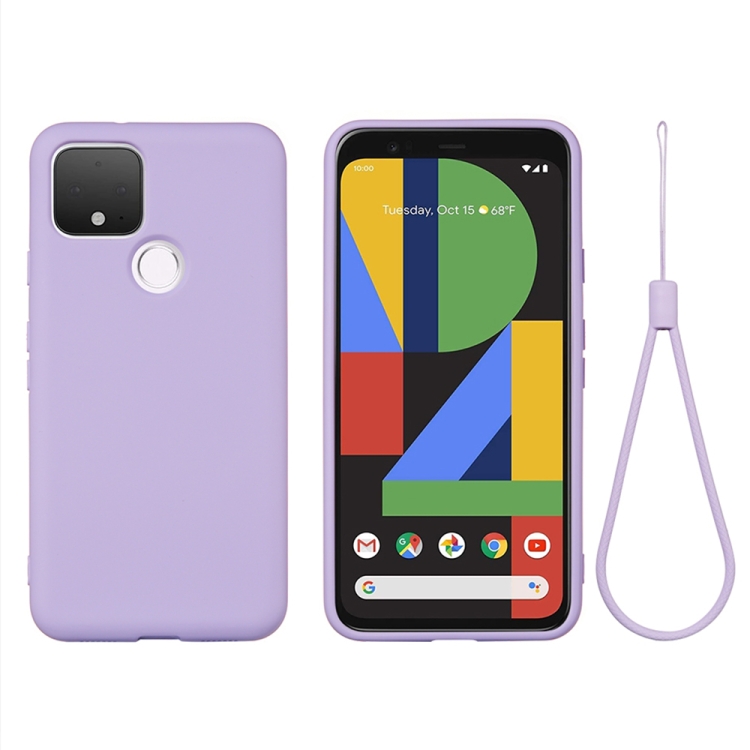 E-shop RUBBER Ochranný kryt pre Google Pixel 4a 5G fialový