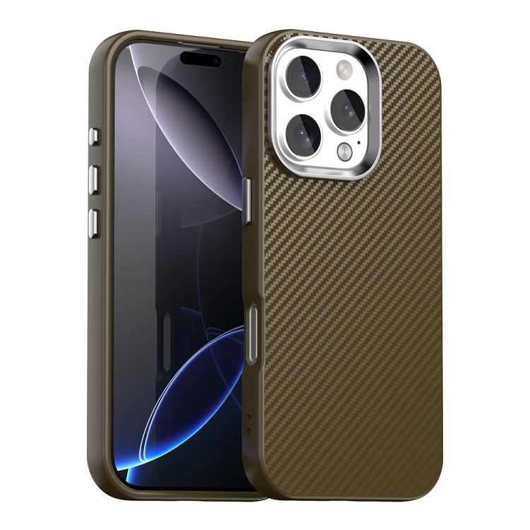 E-shop IMD CARBON Ochranný kryt pre Apple iPhone 16 Pro Max hnedý