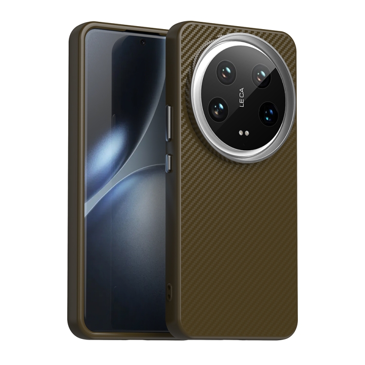 E-shop IMD CARBON Ochranný kryt pre Xiaomi 14 Ultra hnedý