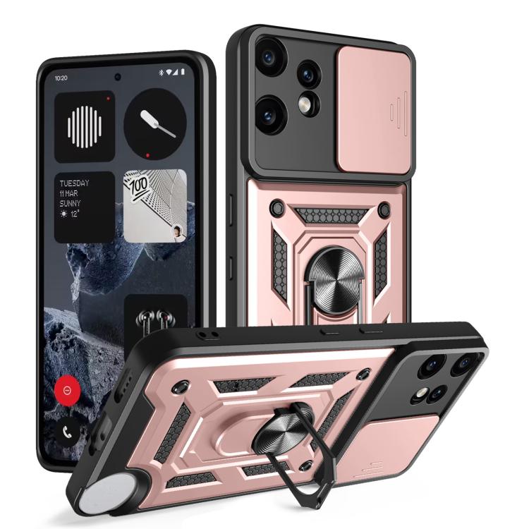 E-shop RING CAMERA Kryt s držiakom pre CMF Phone 2 Pro ružový