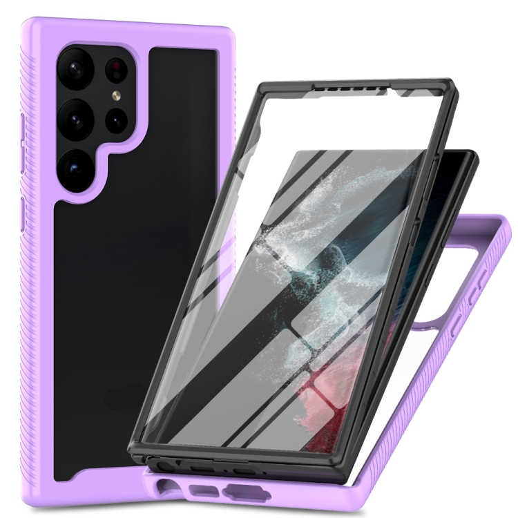 E-shop DUAL Obojstranný kryt s fóliou Samsung Galaxy S24 Ultra 5G fialový