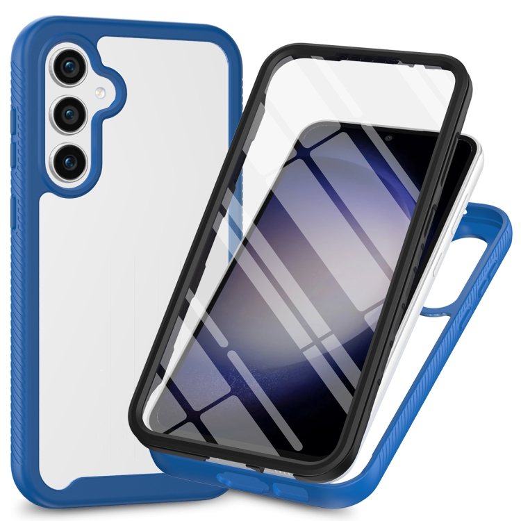 E-shop DUAL Obojstranný kryt s fóliou Samsung Galaxy S24 Plus 5G tmavomodrý