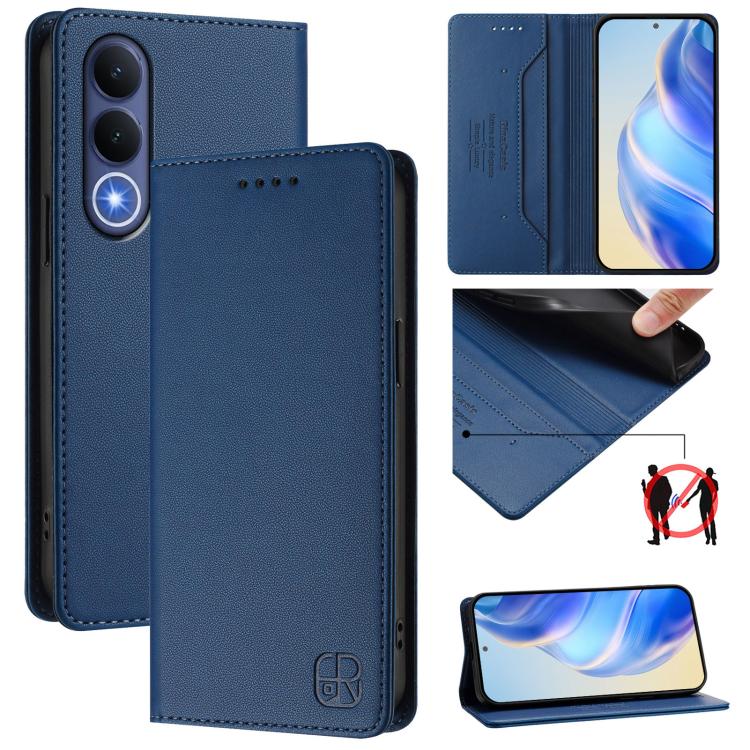 E-shop RINA Zaklápacie puzdro pre Vivo V70 FE tmavomodré