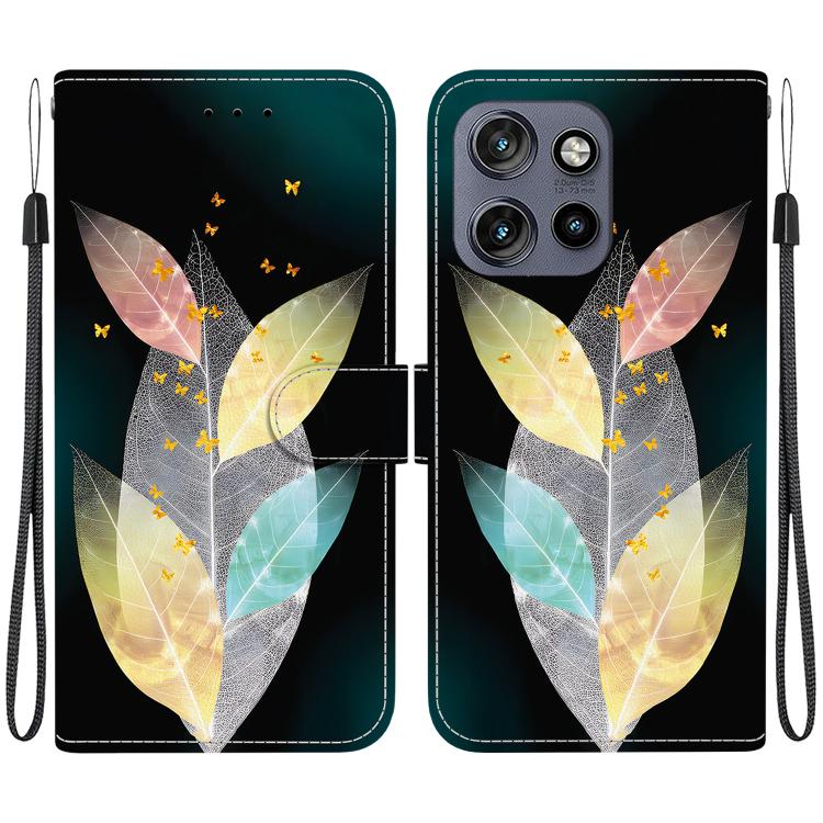 E-shop ART Peňaženkový kryt pre Motorola Edge 60 Neo / 50 Neo / ThinkPhone 25 COLORED LEAVES