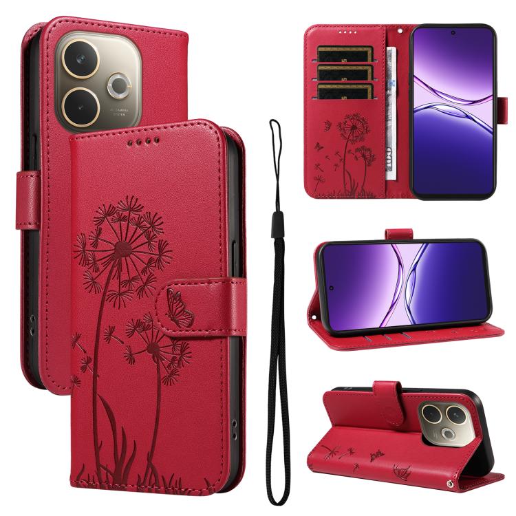 E-shop ART DANDELION Peňaženkové puzdro pre Oppo A5 Pro 5G červené