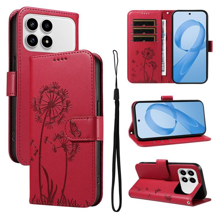 E-shop ART DANDELION Peňaženkové puzdro pre POCO F8 Pro červené