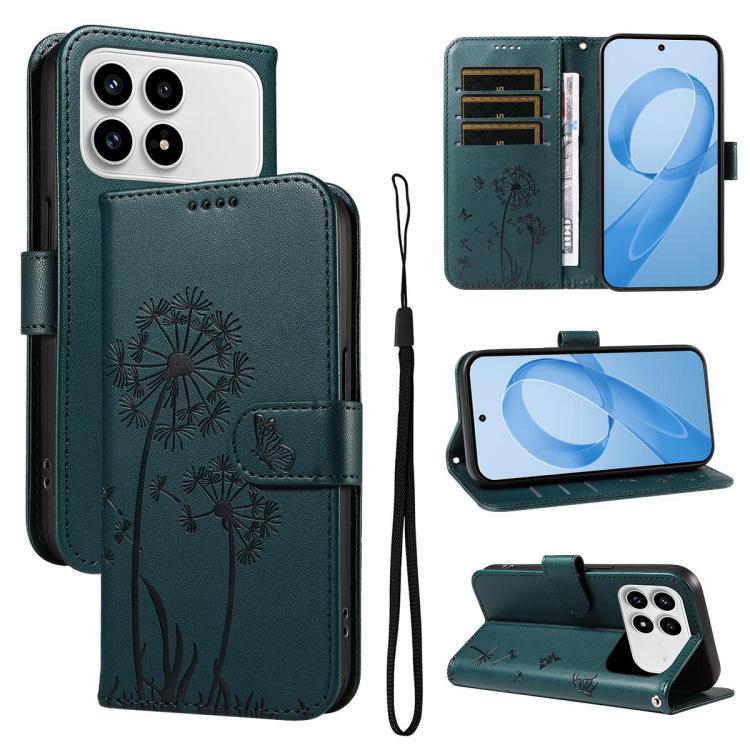 E-shop ART DANDELION Peňaženkové puzdro pre POCO F8 Pro tmavozelené