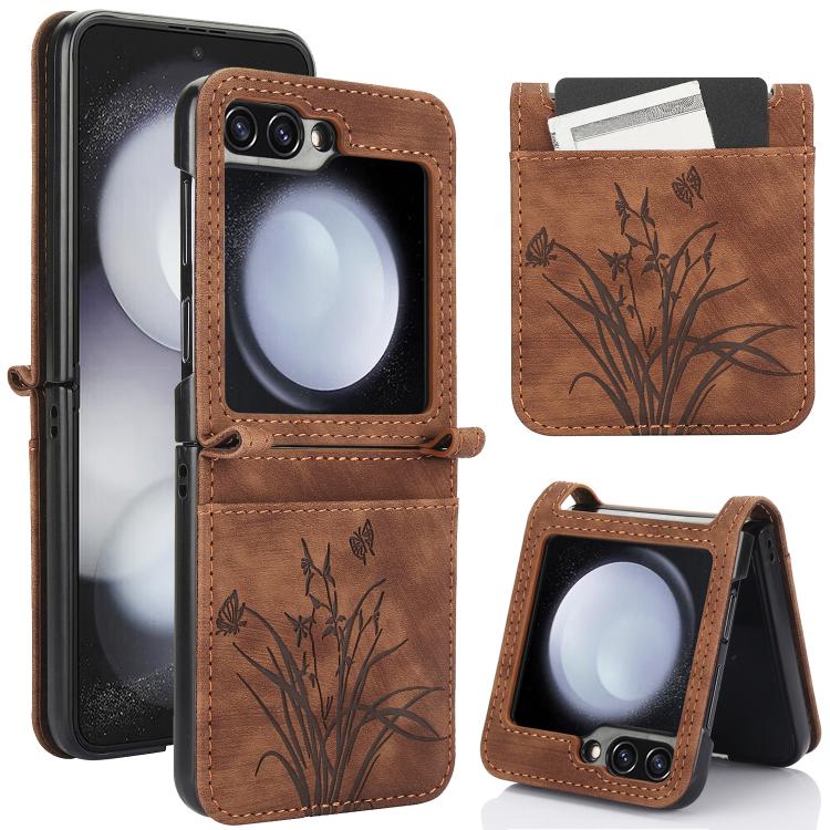 E-shop ART ORCHID Peňaženkové puzdro pre Samsung Galaxy Z Flip7 FE 5G / Flip6 5G hnedé