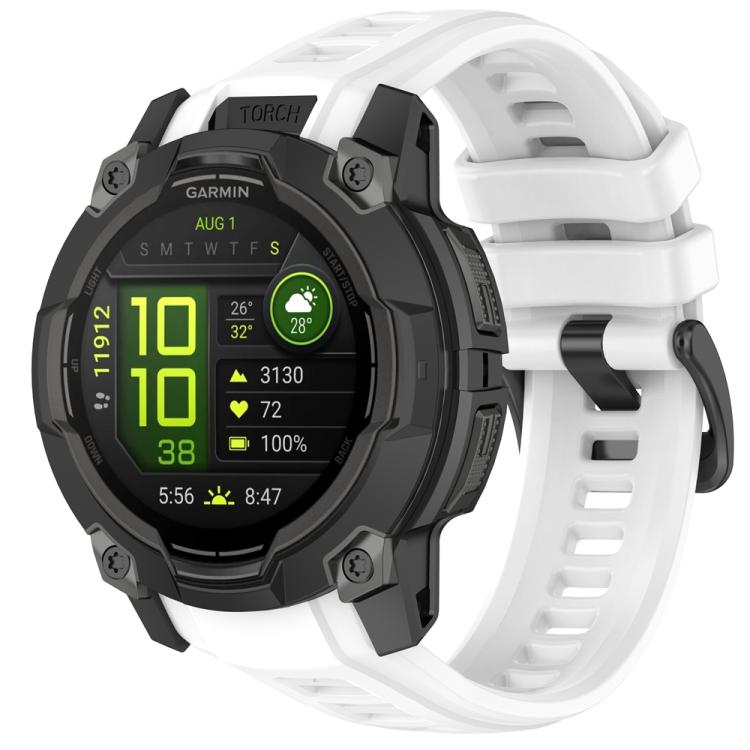 E-shop SILICONE Vymeniteľný remienok pre Garmin Instinct 3 45mm biely