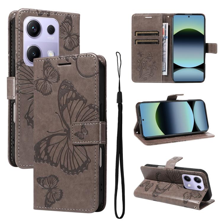 E-shop ART BUTTERFLY Peňaženkový obal pre Xiaomi Redmi Note 14S šedý