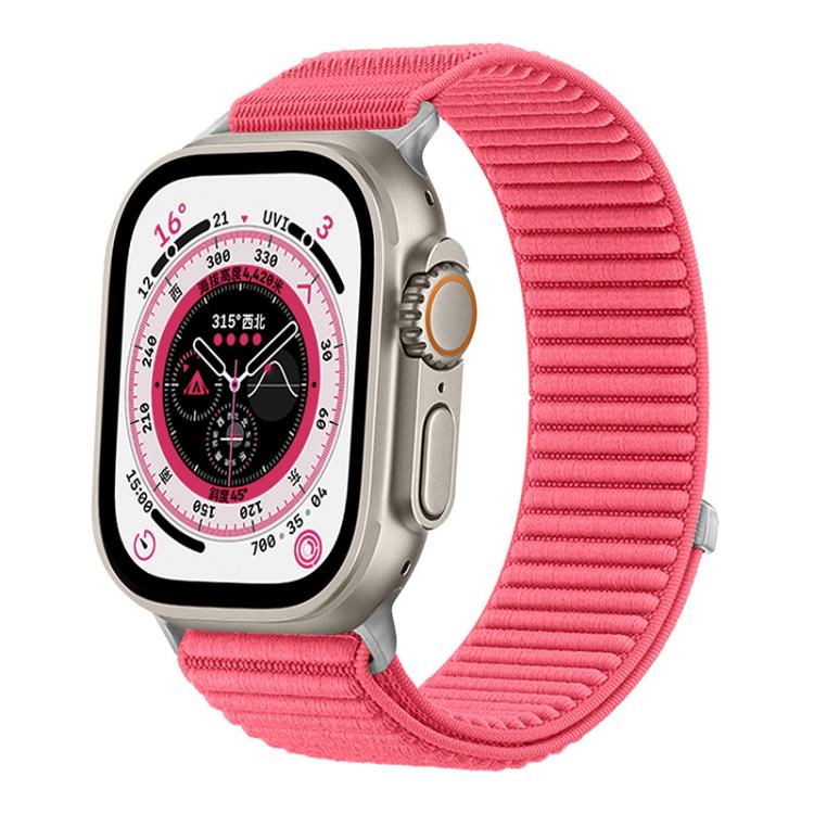 E-shop xDfind NYLON Vymeniteľný remienok pre Apple Watch 44 / 45 / 46 / 49mm RED-PINK