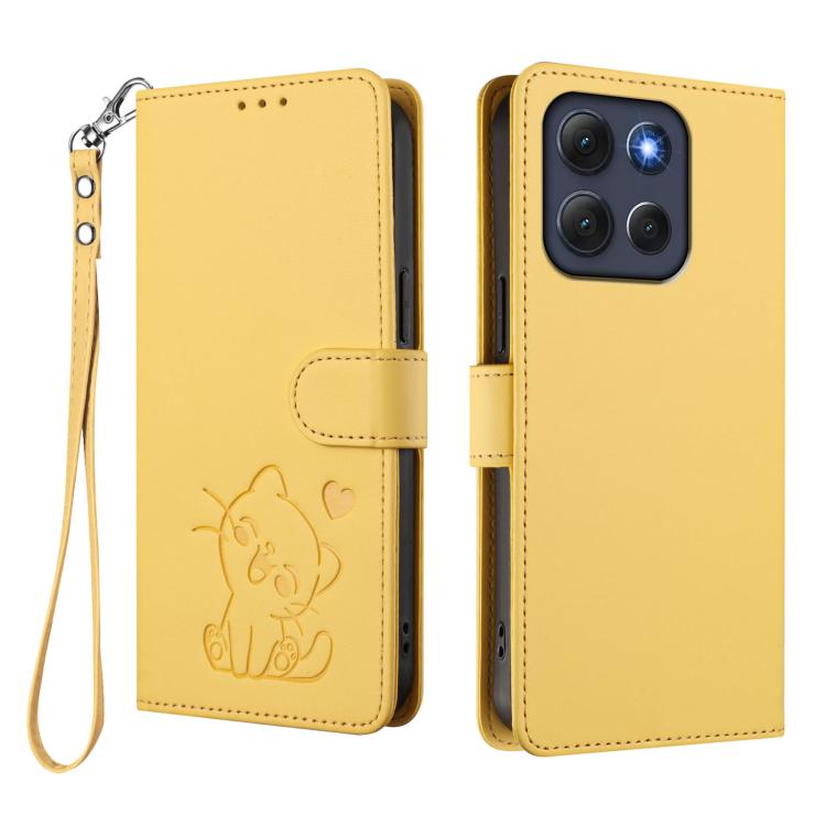 E-shop ART CAT Peňaženkový obal s remienkom pre Motorola Moto G86 Power 5G žltý