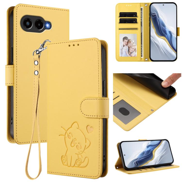 E-shop ART CAT Peňaženkový obal s remienkom pre T Phone 3 žltý