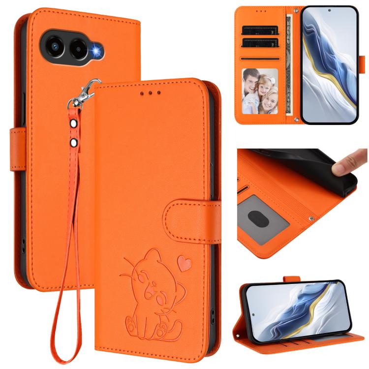 E-shop ART CAT Peňaženkový obal s remienkom pre T Phone 3 oranžový