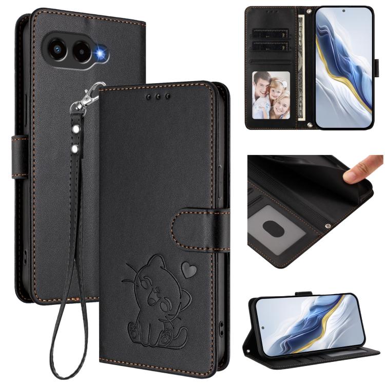 E-shop ART CAT Peňaženkový obal s remienkom pre T Phone 3 čierny