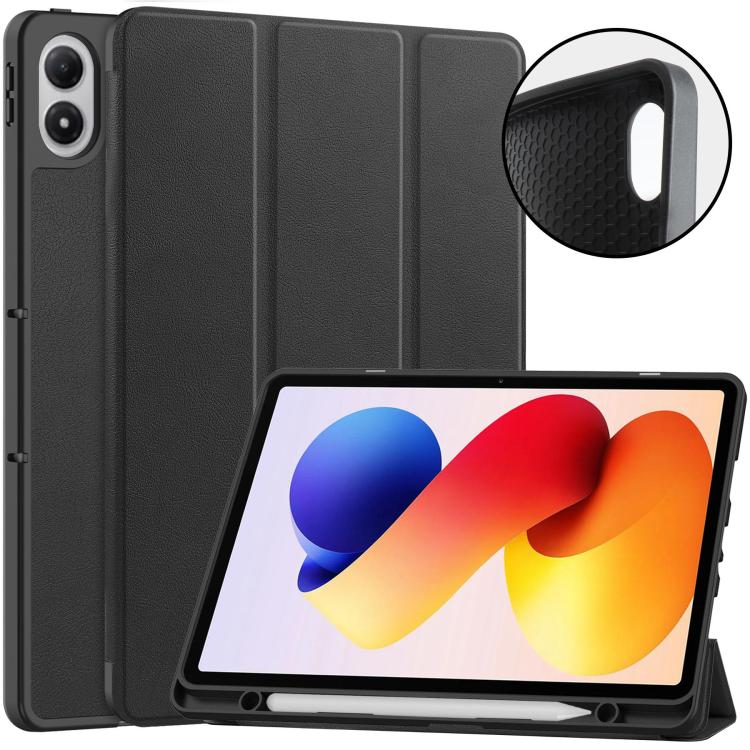 E-shop LEATHER Zaklápací kryt pre Xiaomi Redmi Pad 2 Pro čierny