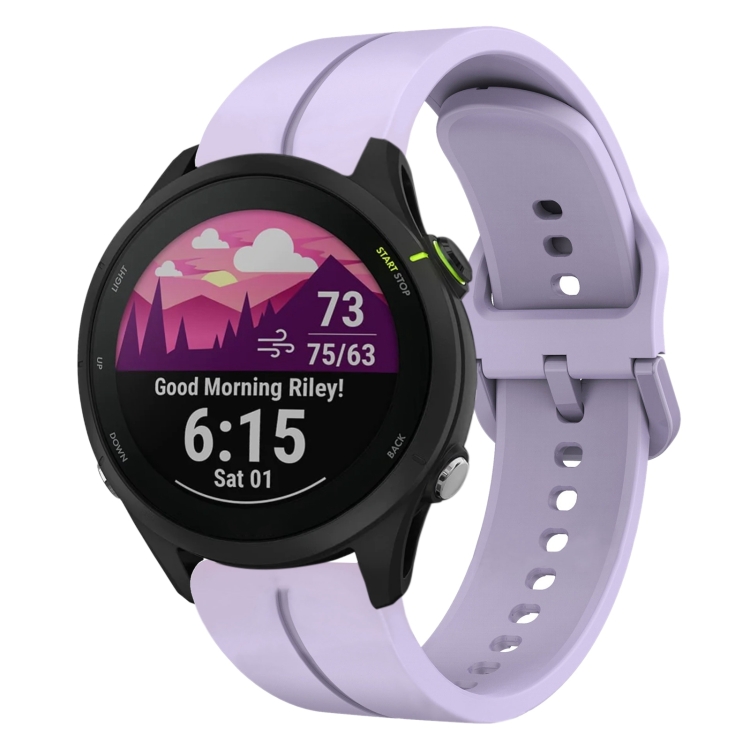 E-shop SILICONE Vymeniteľný remienok pre Garmin Forerunner 255 Music fialový