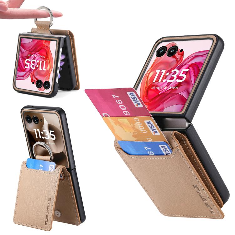 E-shop CARD Kryt s priehradkami pre karty Motorola Razr 60 Ultra / Razr 70 Ultra béžový