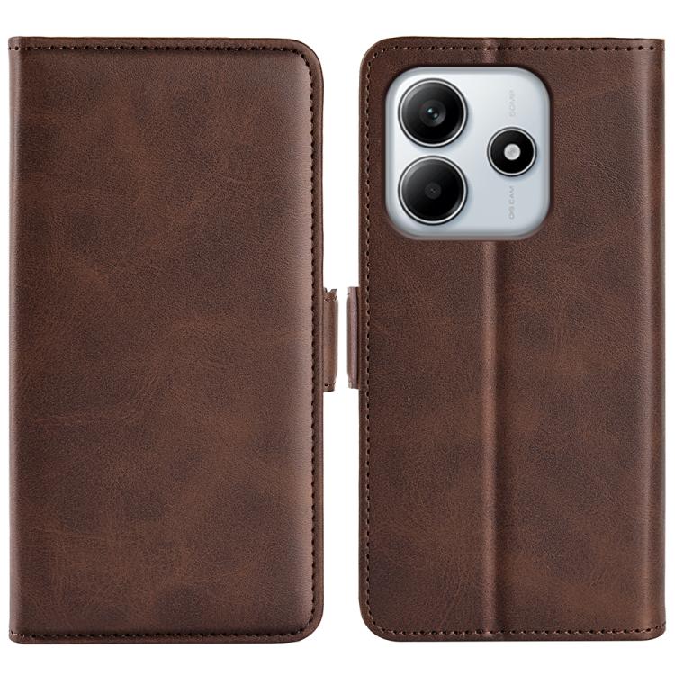 E-shop SIDE Peňaženkové puzdro pre Xiaomi Redmi Note 14 tmavohnedé