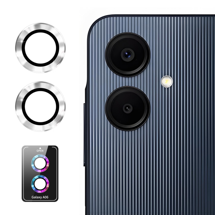E-shop ENKAY ALU Sklo pre fotoaparát Samsung Galaxy A06 SILVER