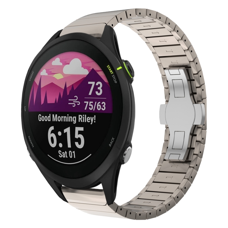 E-shop CLASSIC Kovový remienok pre Garmin Forerunner 255 Music TITANIUM