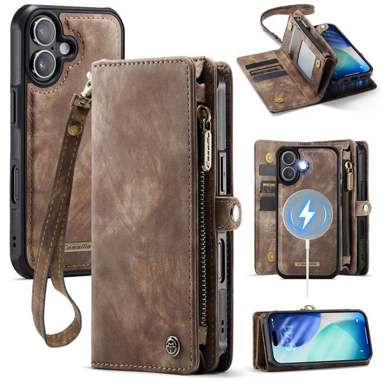 E-shop WALLET Ochranný kryt s peňaženkou 2v1 pre Apple iPhone 17 hnedý